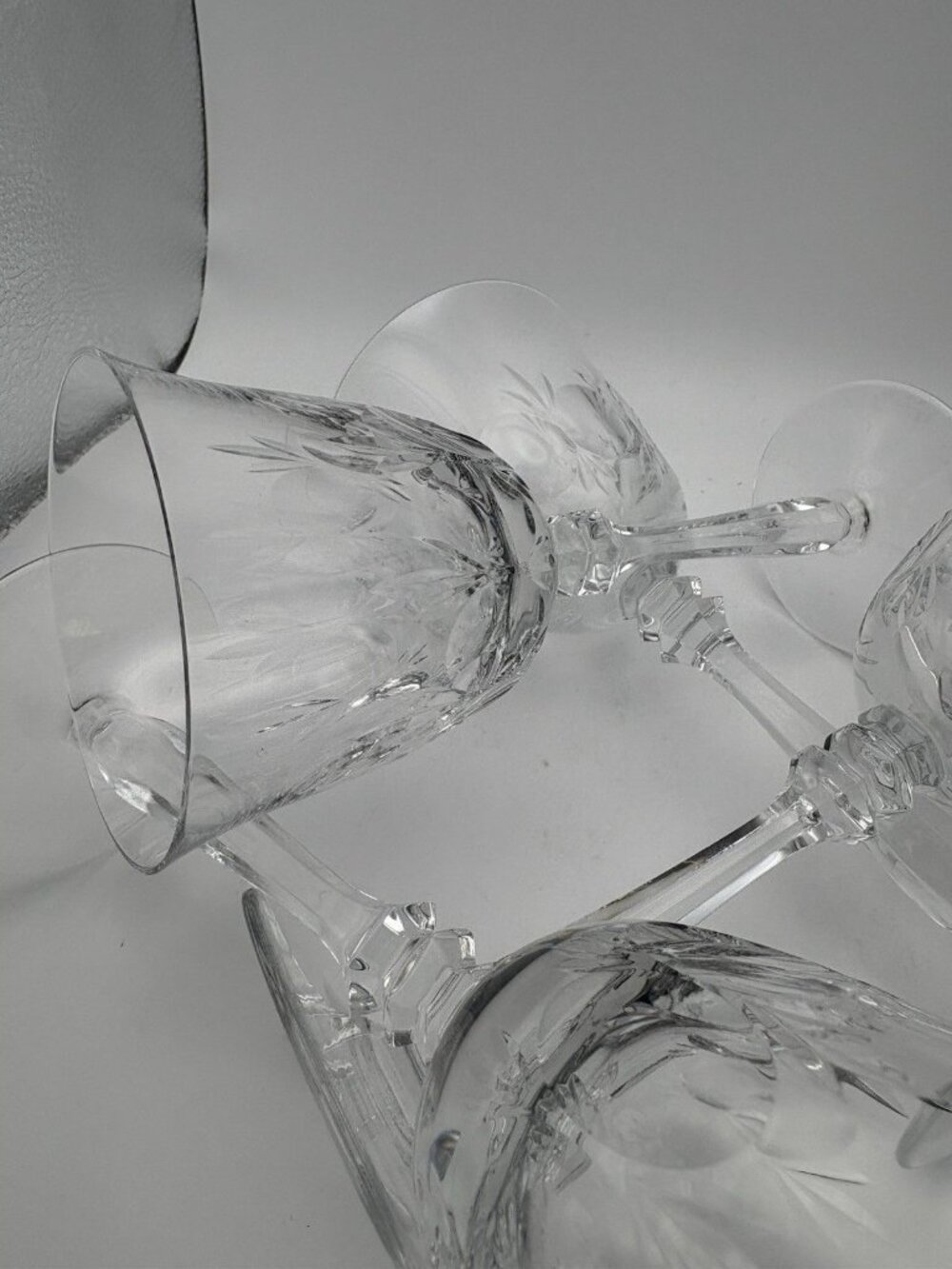 Set Of 4 - Mikasa Crystal Cameo Wine Goblets Glasses Glass Vtg 7.25” - Picture 5 of 10